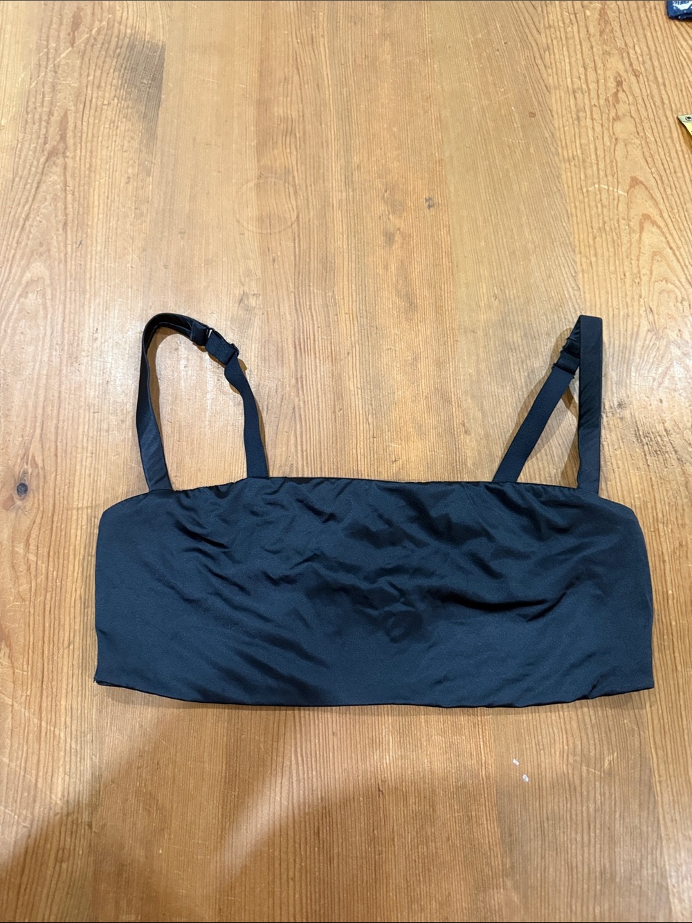 Skims Black Bandeau Bralette with Adjustable Straps